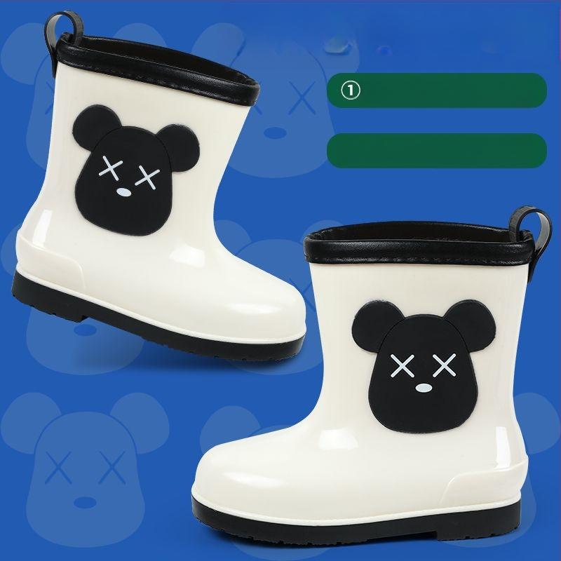 Παιδικές μπότες νερού για αγόρια και κορίτσια, παιδικά παπούτσια νερού με κινούμενα σχέδια, χαριτωμένες παιδικές μπότες νερού, αντιολισθητικά ζεστά αδιάβροχα παπούτσια φοιτητών