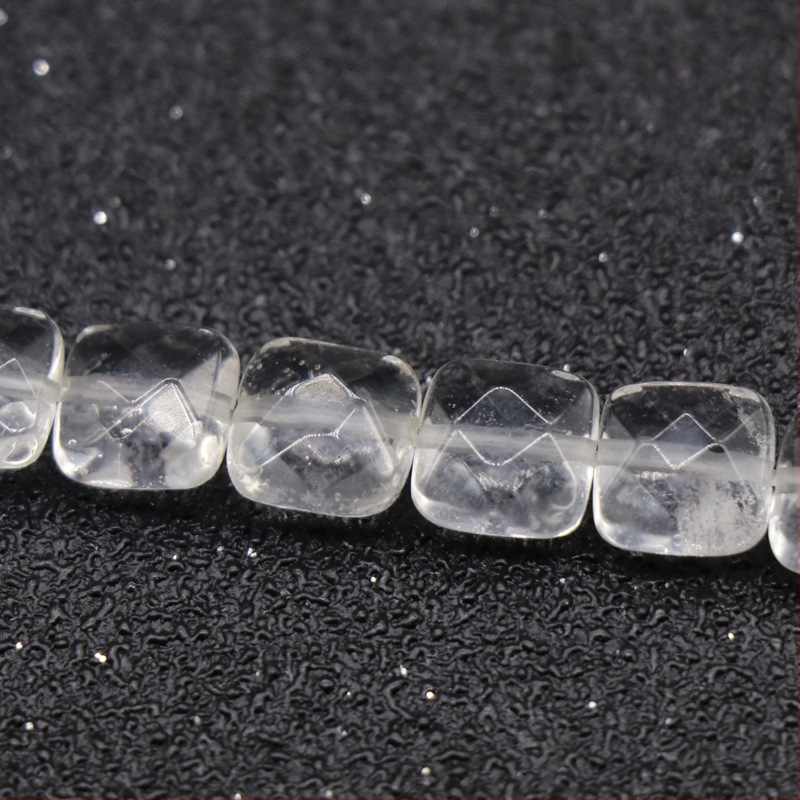 Kristall-agaat poolvääriskivist 8 mm ruudukujulised tahulised lahtised helmed isetehtud käevõru kaelakee ehete aksessuaarid materjalide hulgimüük