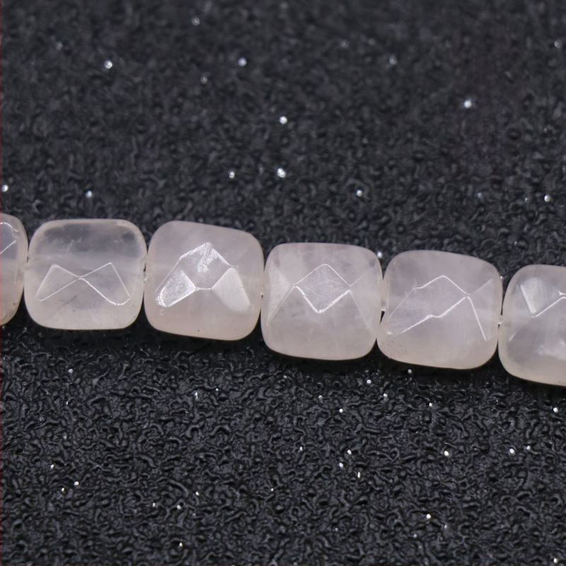 Kristall-agaat poolvääriskivist 8 mm ruudukujulised tahulised lahtised helmed isetehtud käevõru kaelakee ehete aksessuaarid materjalide hulgimüük