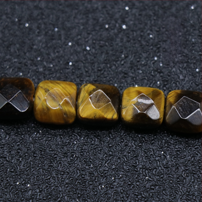 Kristall-agaat poolvääriskivist 8 mm ruudukujulised tahulised lahtised helmed isetehtud käevõru kaelakee ehete aksessuaarid materjalide hulgimüük