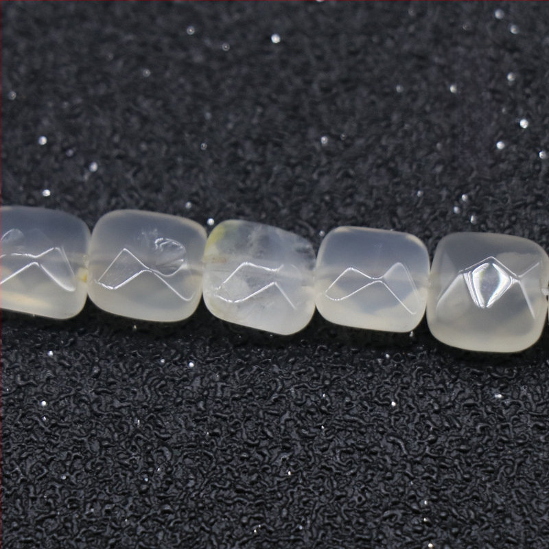 Kristall-agaat poolvääriskivist 8 mm ruudukujulised tahulised lahtised helmed isetehtud käevõru kaelakee ehete aksessuaarid materjalide hulgimüük