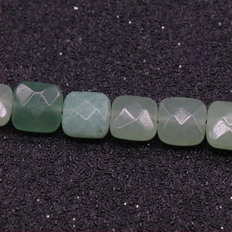 Kristall-agaat poolvääriskivist 8 mm ruudukujulised tahulised lahtised helmed isetehtud käevõru kaelakee ehete aksessuaarid materjalide hulgimüük