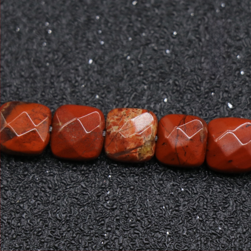 Kristall-agaat poolvääriskivist 8 mm ruudukujulised tahulised lahtised helmed isetehtud käevõru kaelakee ehete aksessuaarid materjalide hulgimüük