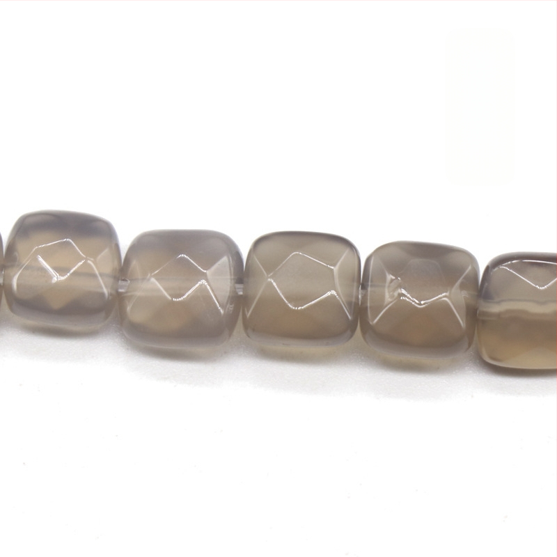 Kristall-agaat poolvääriskivist 8 mm ruudukujulised tahulised lahtised helmed isetehtud käevõru kaelakee ehete aksessuaarid materjalide hulgimüük