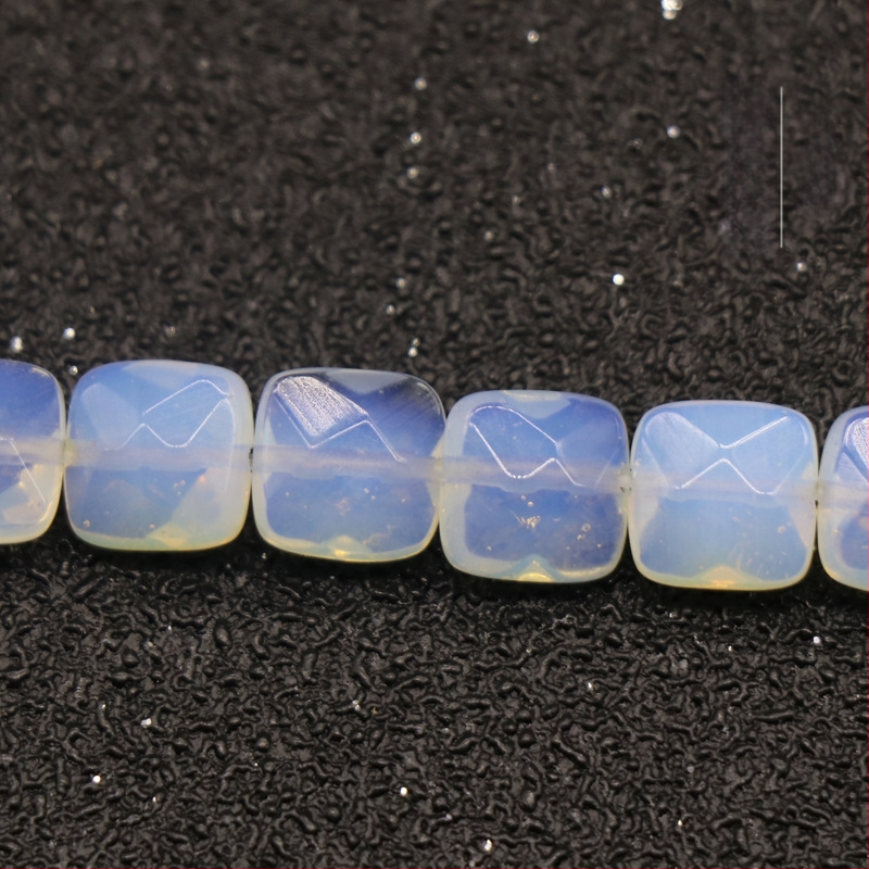 Kristall-agaat poolvääriskivist 8 mm ruudukujulised tahulised lahtised helmed isetehtud käevõru kaelakee ehete aksessuaarid materjalide hulgimüük