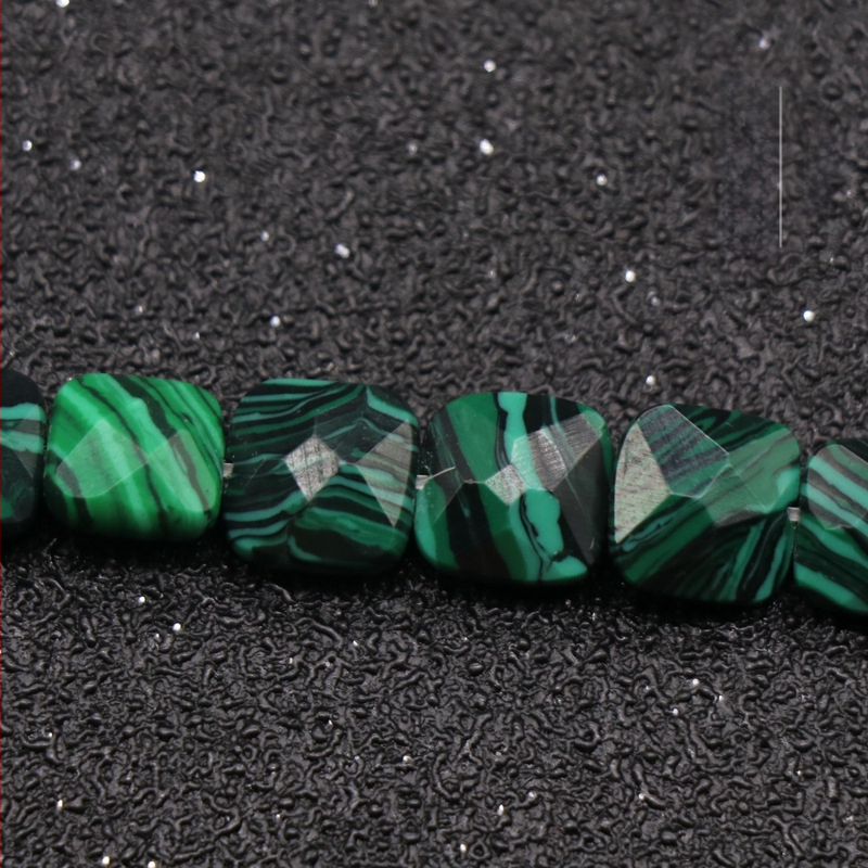 Kristall-agaat poolvääriskivist 8 mm ruudukujulised tahulised lahtised helmed isetehtud käevõru kaelakee ehete aksessuaarid materjalide hulgimüük