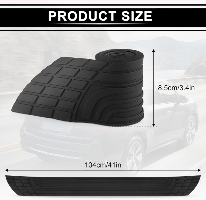 Amazoni populaarse auto tagumise pakiruumi kokkupõrkevastase kaitseriba ja tagumise kaitseraua kaitseriba saab lõigata.
