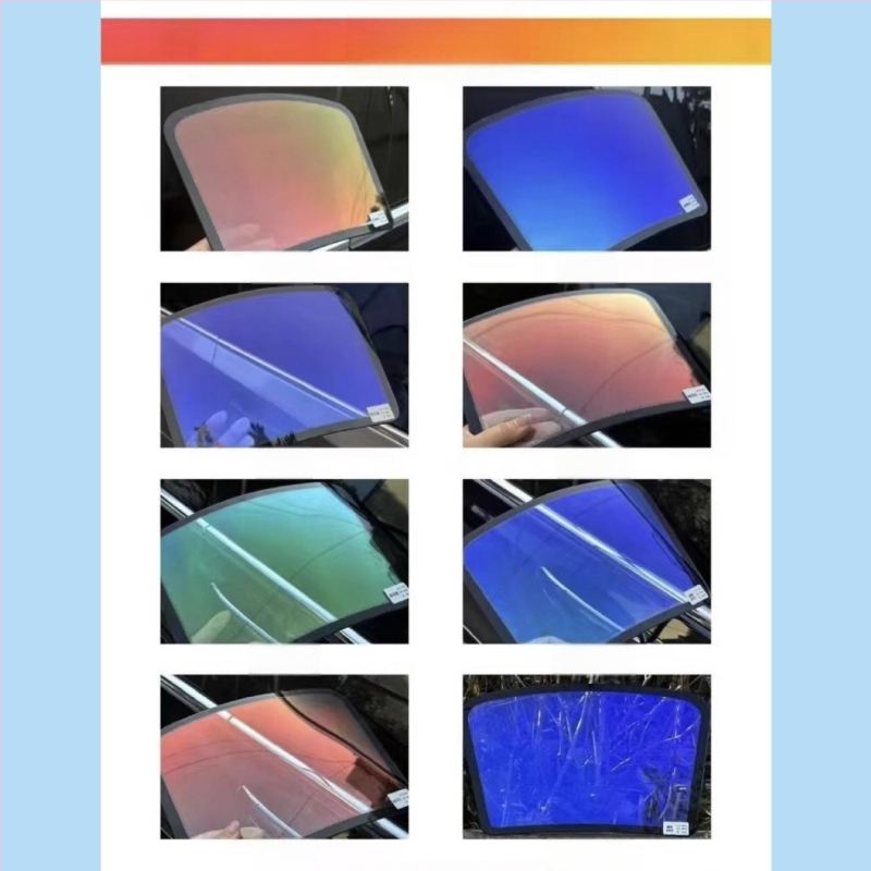 Populiari spalvinga saulės plėvelė priekinėje izoliacinėje plėvelėje violetinė šviesiai mėlyna „Enchantress Rose Ghost“ automobilio langų plėvelė, pasižyminti aukšta izoliacija ir aukšta raiška.