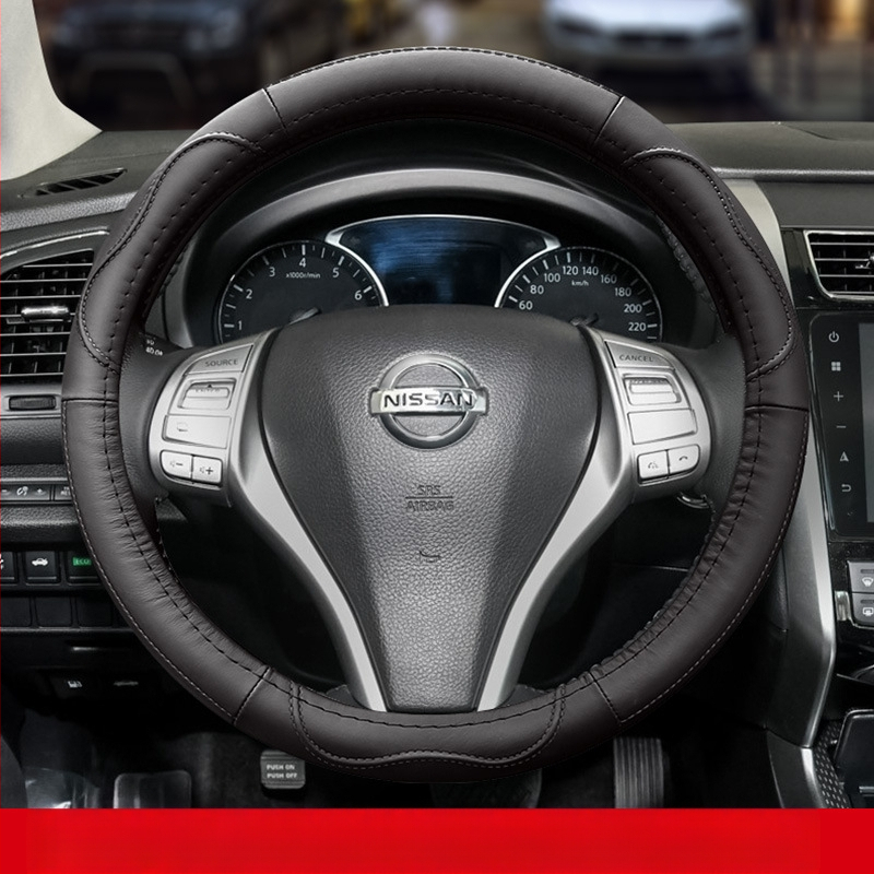 Nahkkattega rooliratas sobib Nissanile Nissan Xuanyi Qijun taevane päikesepaiste Tiida Bluebird käepidemekate igal aastaajal