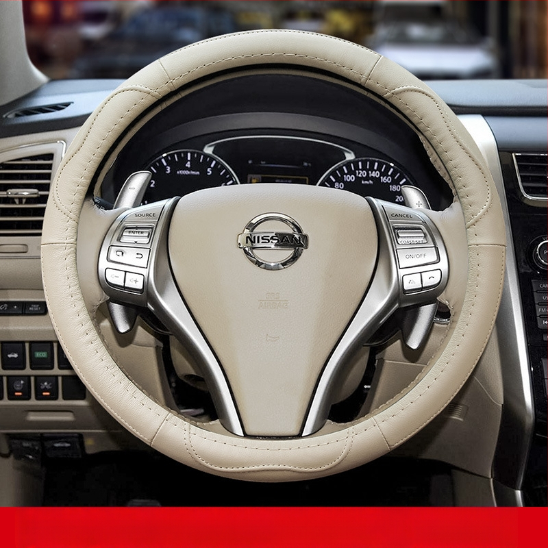 Nahkkattega rooliratas sobib Nissanile Nissan Xuanyi Qijun taevane päikesepaiste Tiida Bluebird käepidemekate igal aastaajal