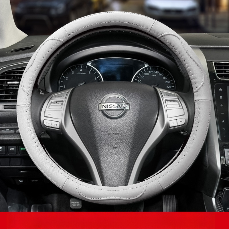 Nahkkattega rooliratas sobib Nissanile Nissan Xuanyi Qijun taevane päikesepaiste Tiida Bluebird käepidemekate igal aastaajal