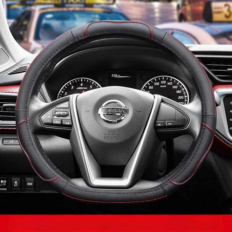 Nahkkattega rooliratas sobib Nissanile Nissan Xuanyi Qijun taevane päikesepaiste Tiida Bluebird käepidemekate igal aastaajal