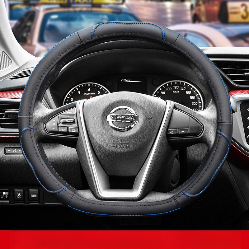 Nahkkattega rooliratas sobib Nissanile Nissan Xuanyi Qijun taevane päikesepaiste Tiida Bluebird käepidemekate igal aastaajal