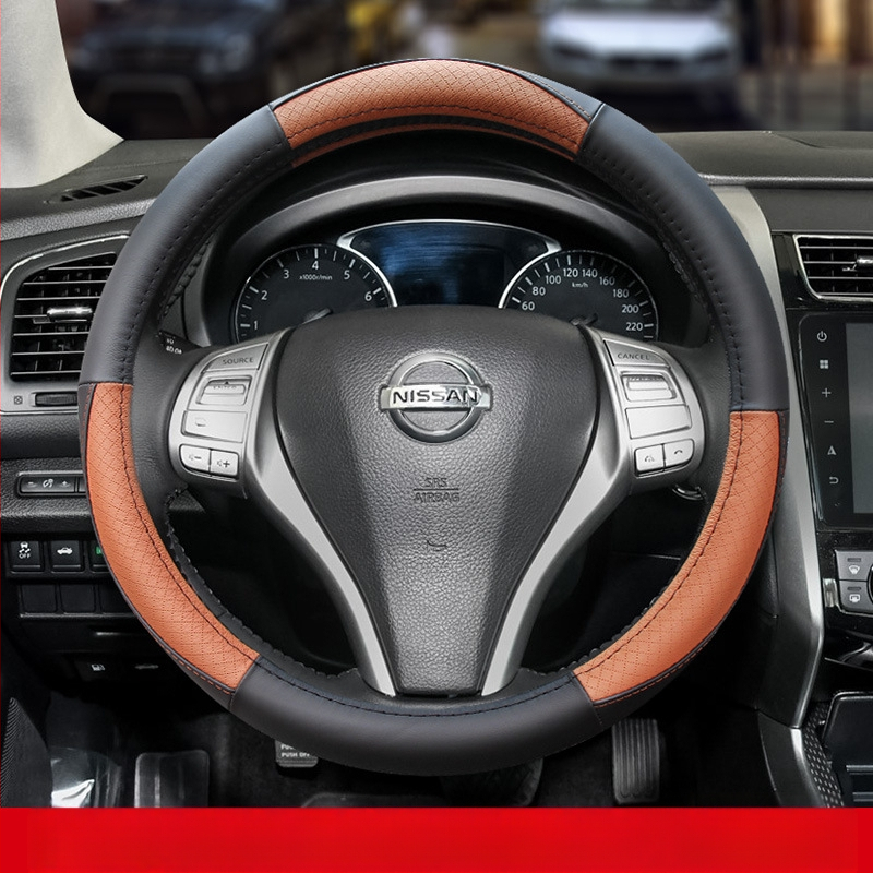 Nahkkattega rooliratas sobib Nissanile Nissan Xuanyi Qijun taevane päikesepaiste Tiida Bluebird käepidemekate igal aastaajal