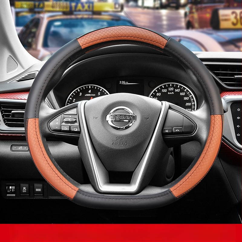 Nahkkattega rooliratas sobib Nissanile Nissan Xuanyi Qijun taevane päikesepaiste Tiida Bluebird käepidemekate igal aastaajal