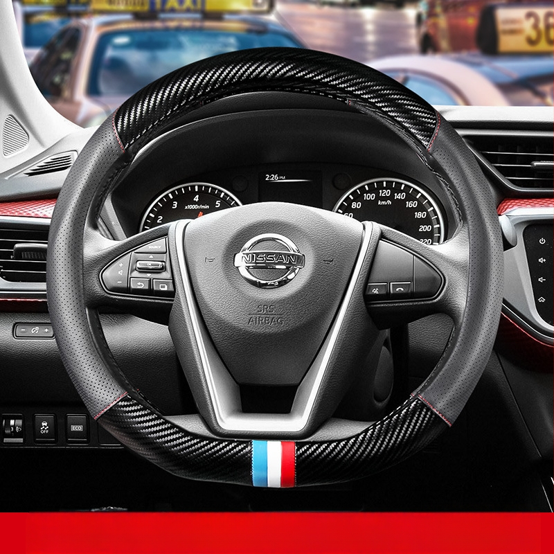 Nahkkattega rooliratas sobib Nissanile Nissan Xuanyi Qijun taevane päikesepaiste Tiida Bluebird käepidemekate igal aastaajal