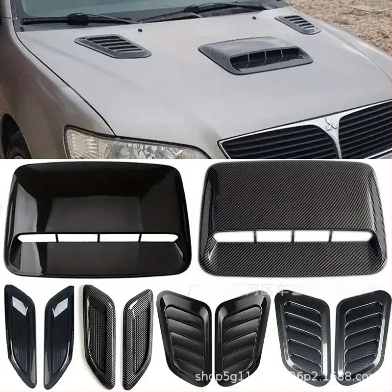 Auto universaalne dekoratiivne kapoti võltsitud õhu väljalaske kleebis kapoti isikupärastatud loominguline mootori õhu sisselaske lisatarvikute modifikatsioon