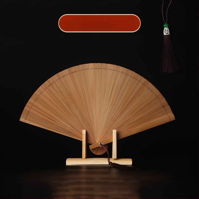 Täisbambusest kokkupandav ventilaator, uus hiina stiilis, rahvuslikus stiilis miniventilaator, iidse stiiliga cheongsam, väike kokkupandav ventilaator, retro kaasaskantav kokkupandav hulgimüük