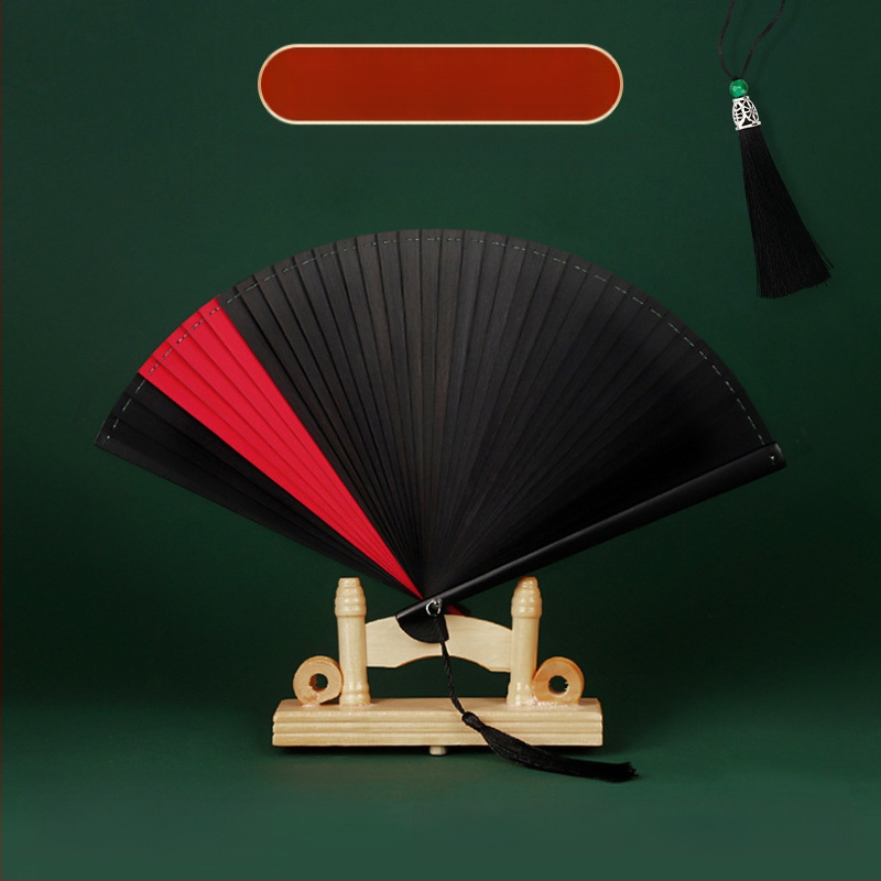 Täisbambusest kokkupandav ventilaator, uus hiina stiilis, rahvuslikus stiilis miniventilaator, iidse stiiliga cheongsam, väike kokkupandav ventilaator, retro kaasaskantav kokkupandav hulgimüük