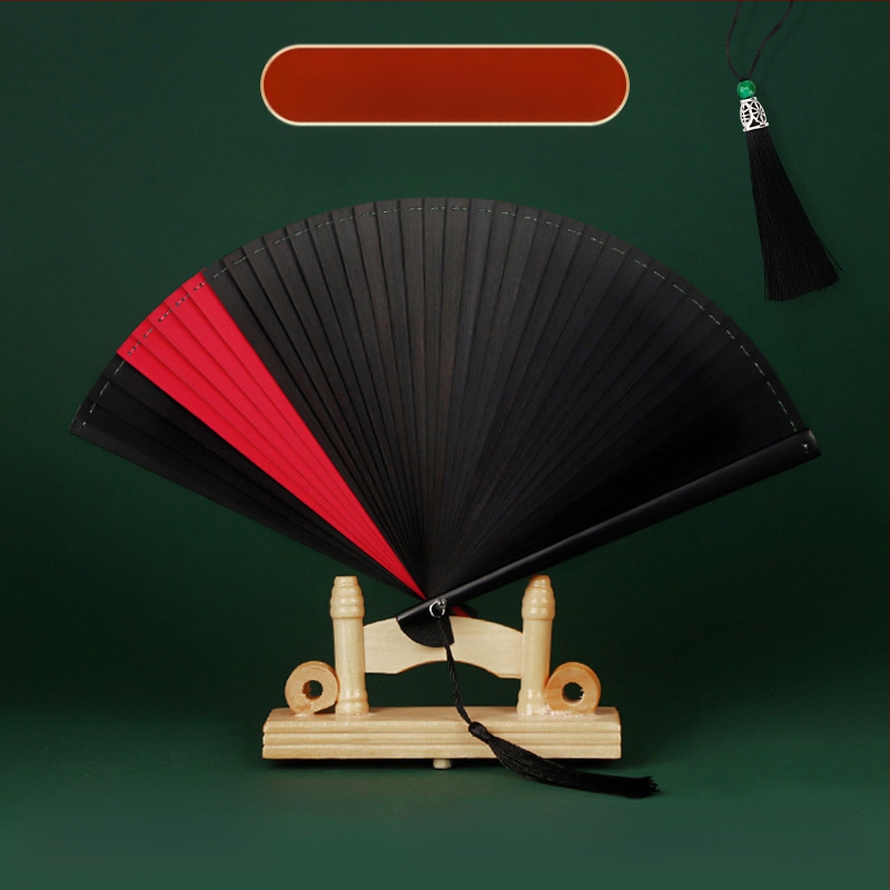 Täisbambusest kokkupandav ventilaator, uus hiina stiilis, rahvuslikus stiilis miniventilaator, iidse stiiliga cheongsam, väike kokkupandav ventilaator, retro kaasaskantav kokkupandav hulgimüük