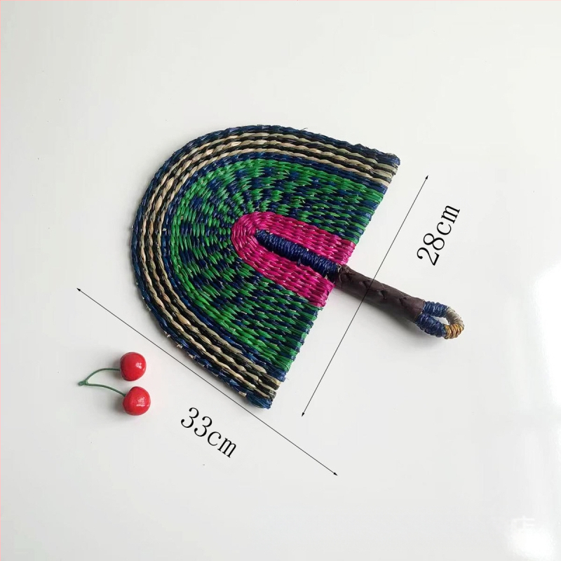 Vietnamist imporditud käsitsi kootud lehvik merevetikatest kootud lehvik igapäevane stiilis Aafrika elementidega seinakaunistus suvel