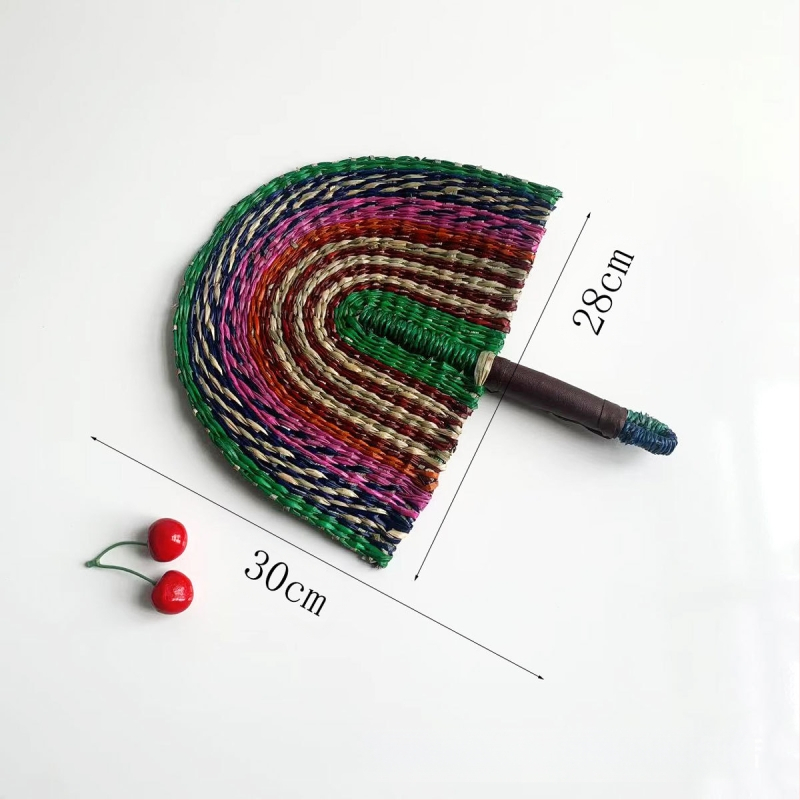 Vietnamist imporditud käsitsi kootud lehvik merevetikatest kootud lehvik igapäevane stiilis Aafrika elementidega seinakaunistus suvel