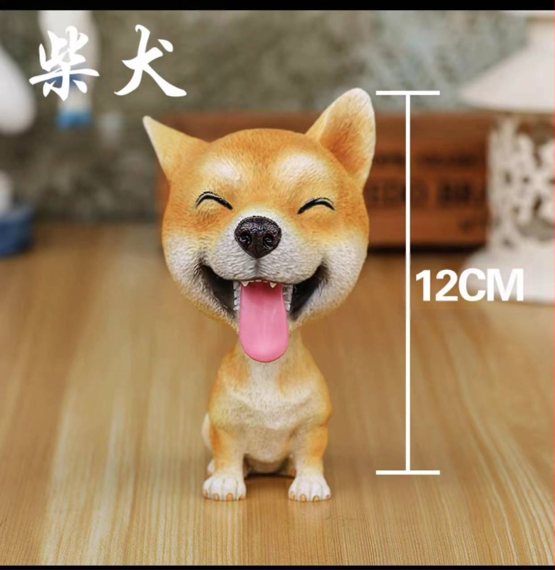 Piiriülesed bobblehead-koerakaunistused, loomingulised ja armsad autokaunistused, armsad koera- ja kassisimulatsiooninukud, maailmakuulsad koerad