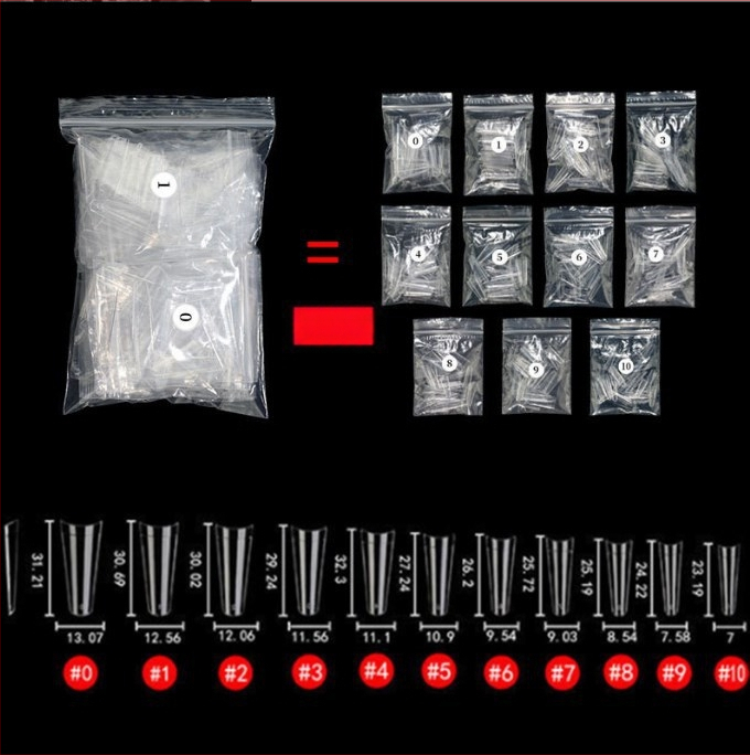 Täiskattega vesipiibu soomuskott karbis, pikendatud 4XL teravatipuline soomus, balletisoomus, mandlisoomus, lühikeste küüntega tilksoomus.