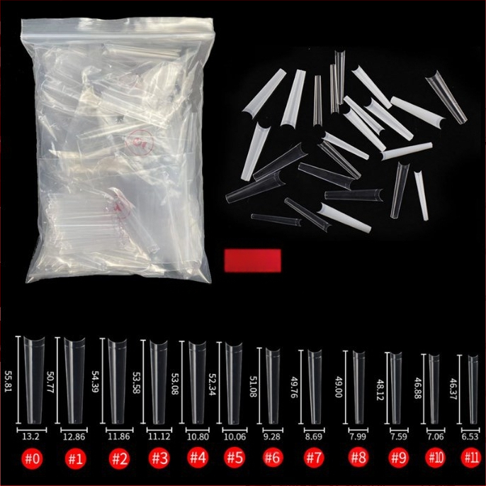 Täiskattega vesipiibu soomuskott karbis, pikendatud 4XL teravatipuline soomus, balletisoomus, mandlisoomus, lühikeste küüntega tilksoomus.