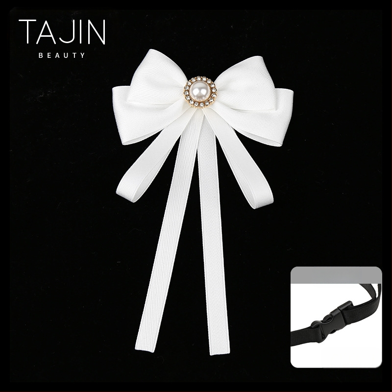 Musta lindiga lipsuvaba valge särk JK vormiriietus, kikilipsuga naiste professionaalne krae, kolledži stiilis aksessuaarid