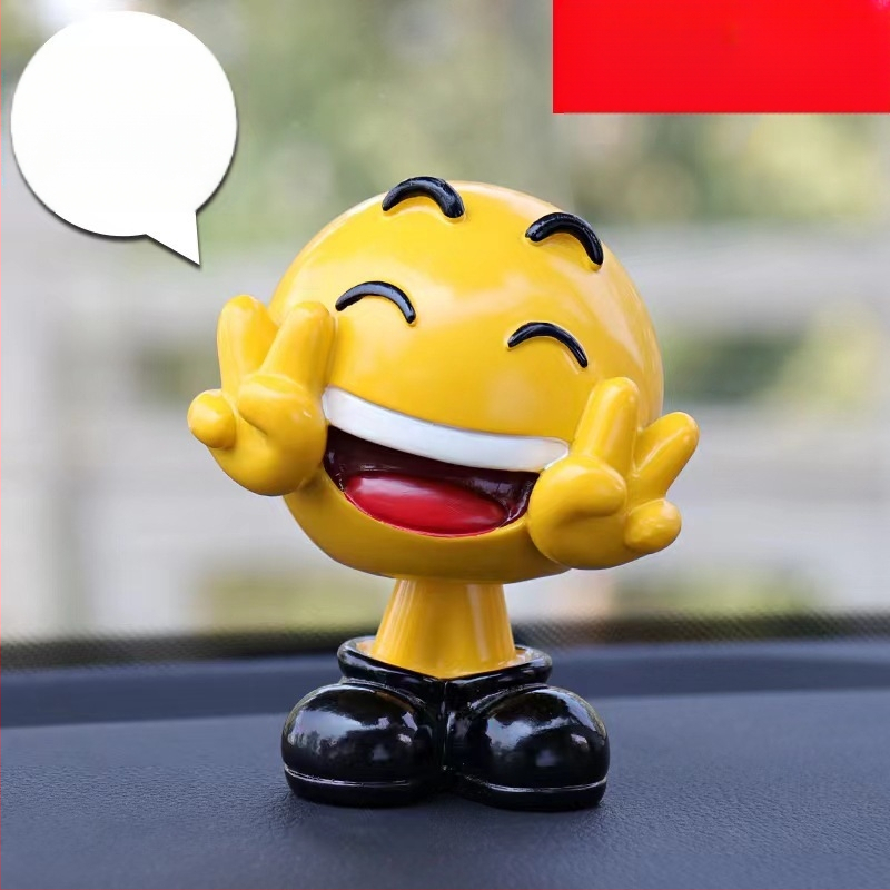 Kūrybingas „Bobblehead“ išraiškos rinkinys Mielas animacinių filmukų automobilio salono asmeninis dekoravimo reikmenys Internetas Įžymybių automobilis Liqi
