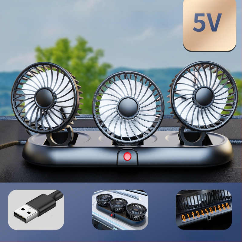 Uus autoventilaator neljapeaga auto elektriline ventilaator 360 pöörlev kokkupandav tugev külmutusseadmetega miniveoauto väike ventilaator