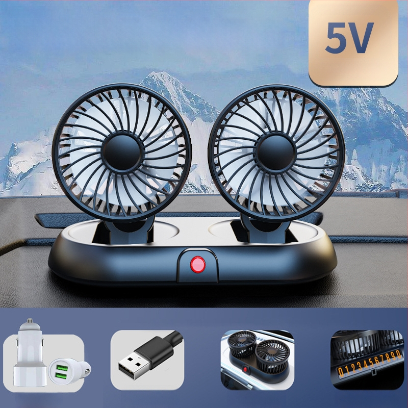 Uus autoventilaator neljapeaga auto elektriline ventilaator 360 pöörlev kokkupandav tugev külmutusseadmetega miniveoauto väike ventilaator