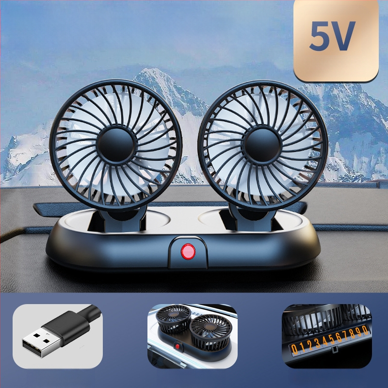 Uus autoventilaator neljapeaga auto elektriline ventilaator 360 pöörlev kokkupandav tugev külmutusseadmetega miniveoauto väike ventilaator