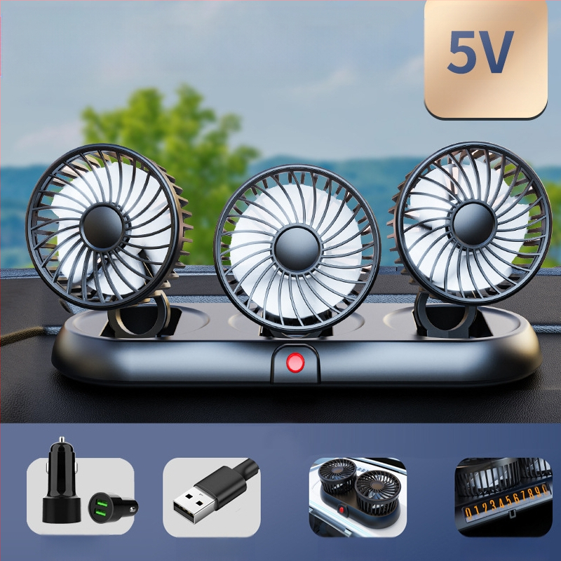 Uus autoventilaator neljapeaga auto elektriline ventilaator 360 pöörlev kokkupandav tugev külmutusseadmetega miniveoauto väike ventilaator