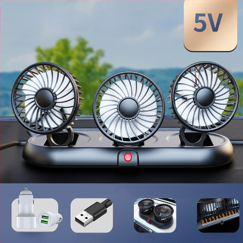 Uus autoventilaator neljapeaga auto elektriline ventilaator 360 pöörlev kokkupandav tugev külmutusseadmetega miniveoauto väike ventilaator