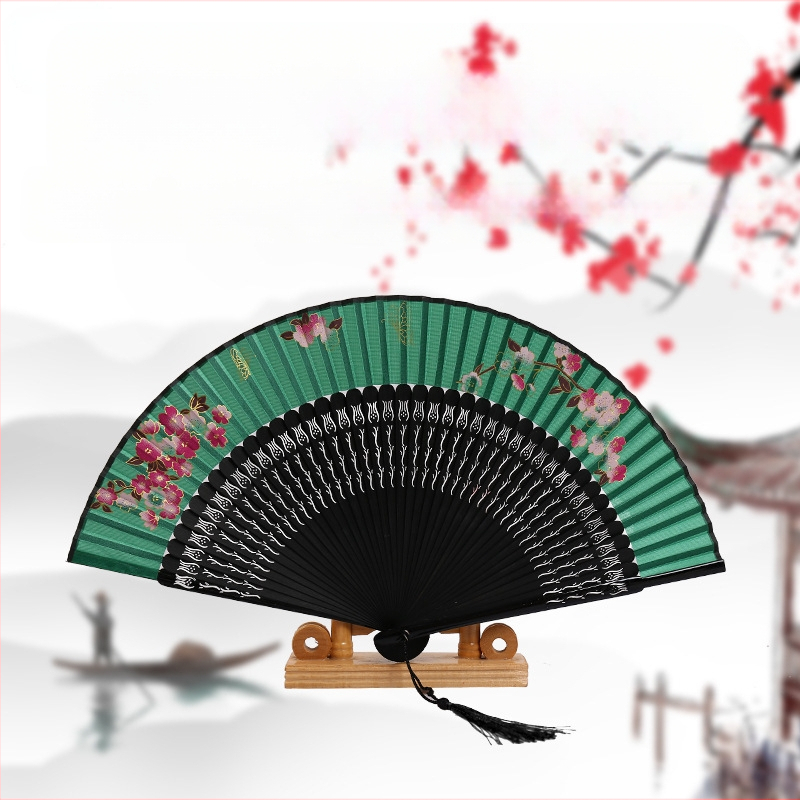 Живописен вентилатор, мрежест червен вентилатор с кухи редове, античен вентилатор, китайски танцов вентилатор, сгъваем вентилатор за жени, платнени ветрила от Република Китай