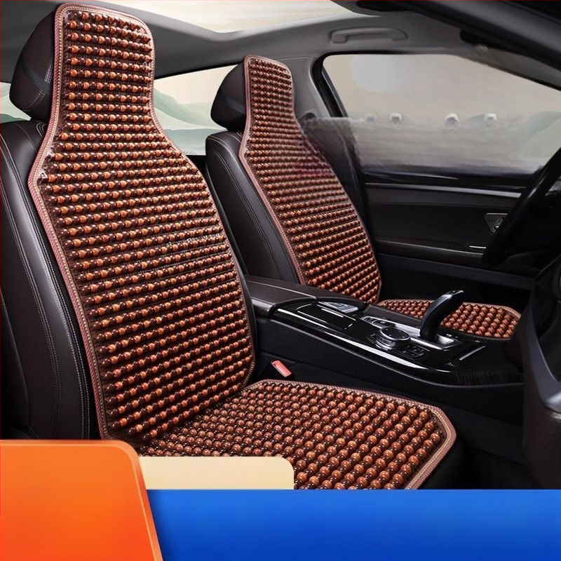 Autoistmepadi Suvine jahutav padi Puidust helmed Ventilatsioon Suvine 3D hingav nelja aastaaja universaalne veoautoistme ühekordne padi Puidust