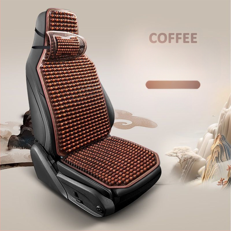 Autoistmepadi Suvine jahutav padi Puidust helmed Ventilatsioon Suvine 3D hingav nelja aastaaja universaalne veoautoistme ühekordne padi Puidust