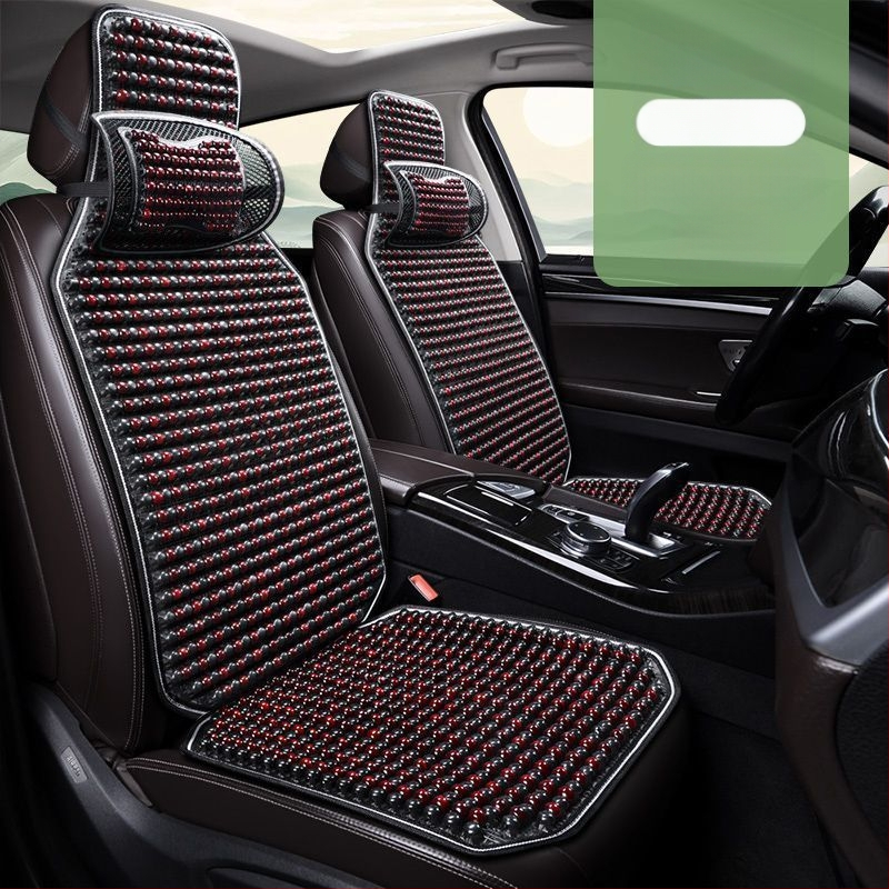 Autoistmepadi Suvine jahutav padi Puidust helmed Ventilatsioon Suvine 3D hingav nelja aastaaja universaalne veoautoistme ühekordne padi Puidust