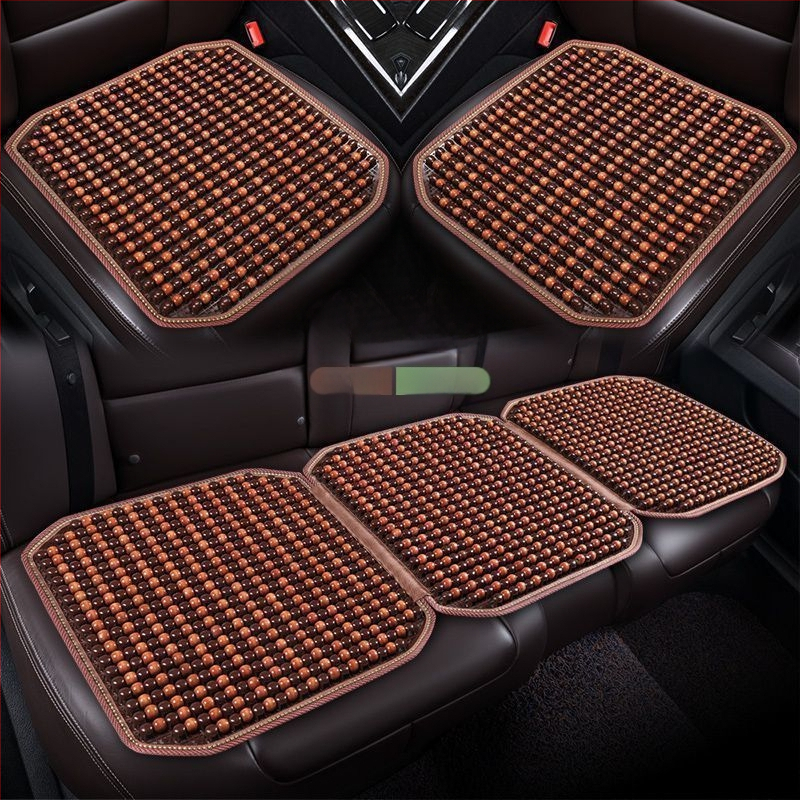 Autoistmepadi Suvine jahutav padi Puidust helmed Ventilatsioon Suvine 3D hingav nelja aastaaja universaalne veoautoistme ühekordne padi Puidust