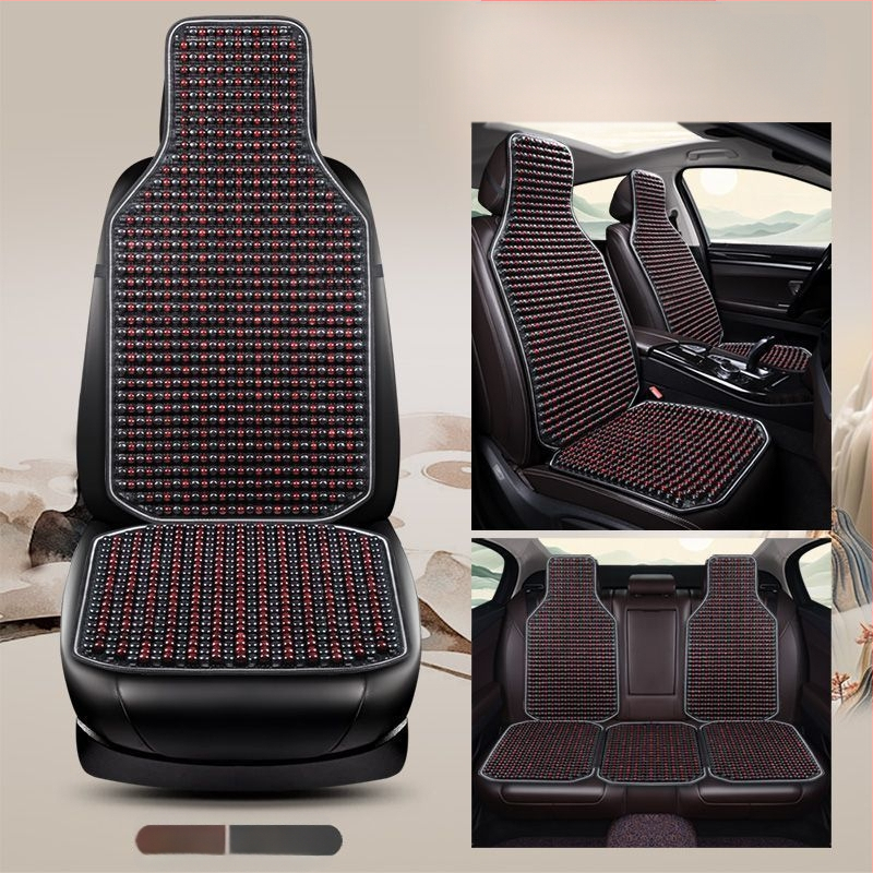 Autoistmepadi Suvine jahutav padi Puidust helmed Ventilatsioon Suvine 3D hingav nelja aastaaja universaalne veoautoistme ühekordne padi Puidust