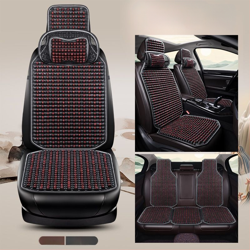 Autoistmepadi Suvine jahutav padi Puidust helmed Ventilatsioon Suvine 3D hingav nelja aastaaja universaalne veoautoistme ühekordne padi Puidust