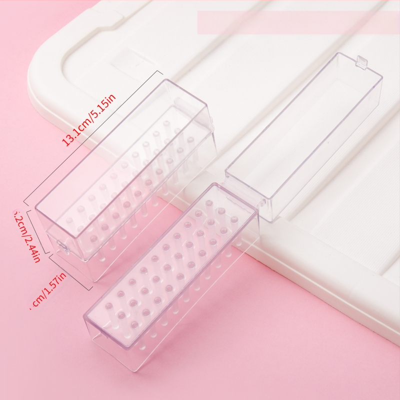 Sandėlyje yra 30 skylių poliravimo galvutės valymo dėžutė, 100 skylių kvadratinė nagų šlifavimo galvutė, dulkėms atsparus permatomas stovas.