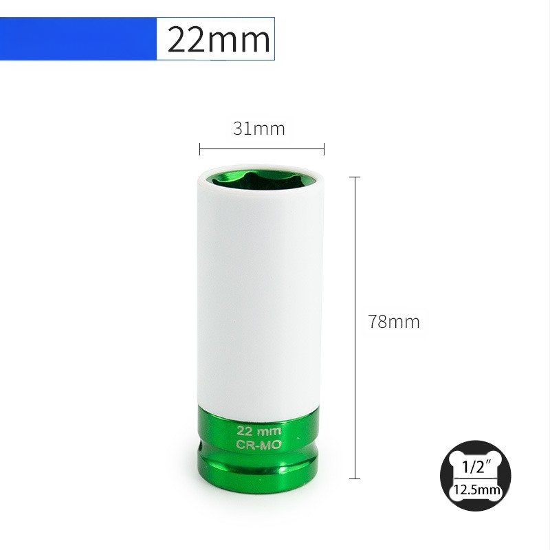 Auto modifitseeritud rattarummu 1/2 kandilise auguga kuusnurkne pesa süüteküünla hülss spetsiaalse kujuga tööriista kruvihülss vastashülss