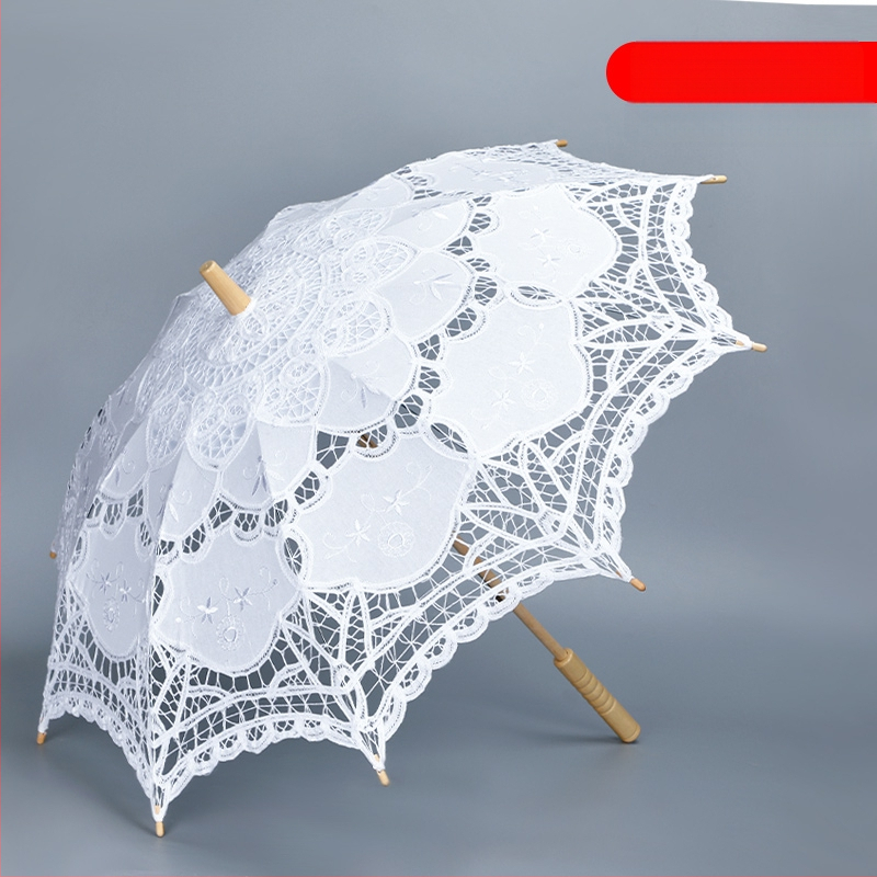 ♡Vestuvių nuotakos nėriniuotas skėtis, baltas princesės skėtis, vestuvės, europietiškas nuotakos skėtis, vestuvinė suknelė, moterų fotosesija, vestuvių fotografija