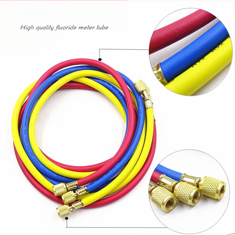 Automobiļa gaisa kondicionieris plus freona savienotāja aukstumaģenta pudeļu attaisāmā instrumentu piederumi augsta un zema spiediena savienotāja blīvgredzena spiediena mērītājs