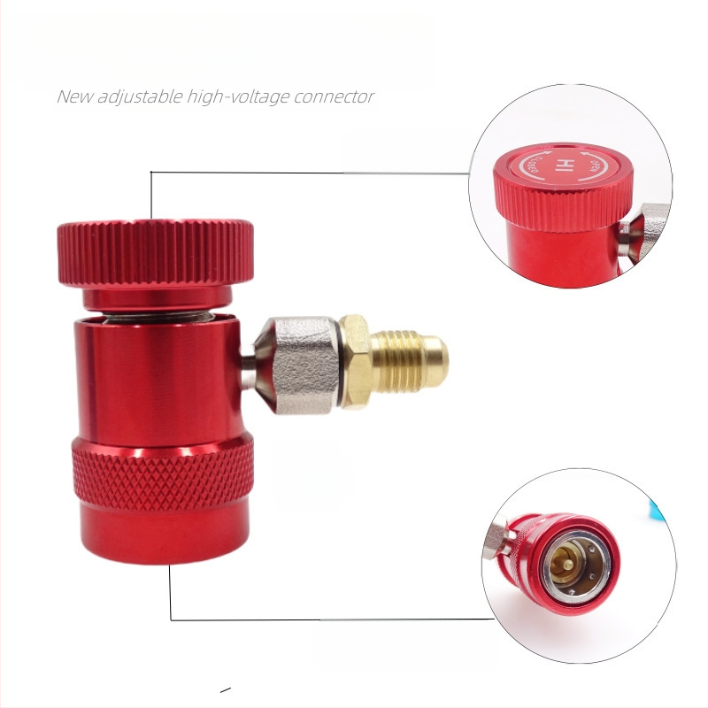 Automobiļa gaisa kondicionieris plus freona savienotāja aukstumaģenta pudeļu attaisāmā instrumentu piederumi augsta un zema spiediena savienotāja blīvgredzena spiediena mērītājs