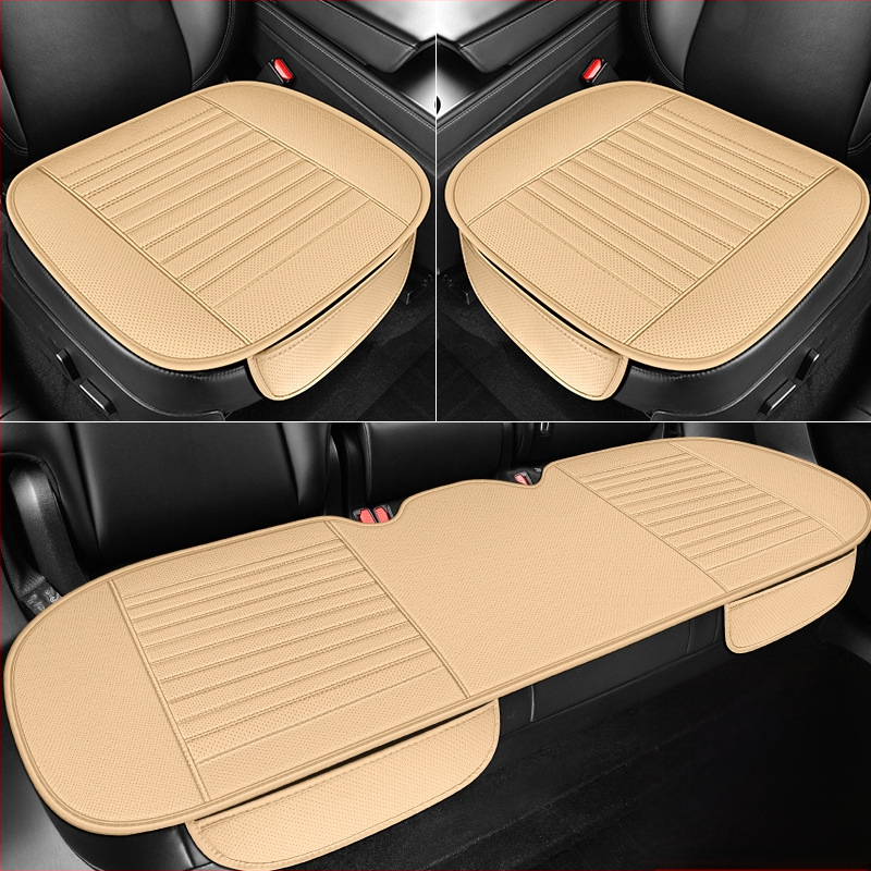 2025. aasta uus täisnahast autoistmepadja kolmeosaline komplekt igaks aastaajaks