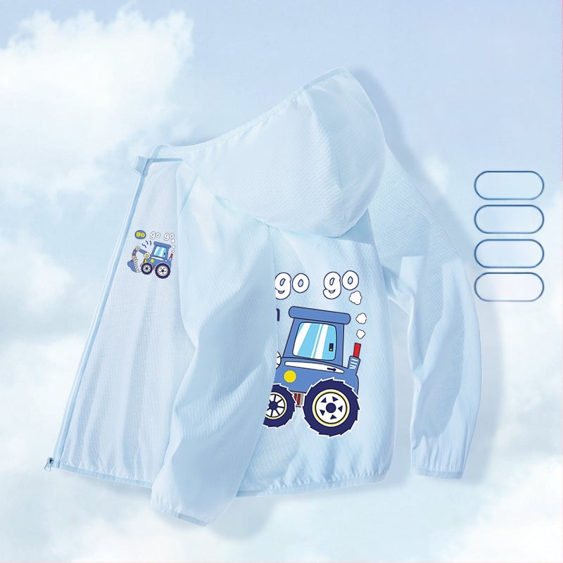 Berniukų drabužiai nuo saulės, 2025 m. vasarai, nauja universali striukė, skirta vaikams, skirtiems lauko sportui, nuo saulės, berniukiški kvėpuojantys vasaros drabužiai.